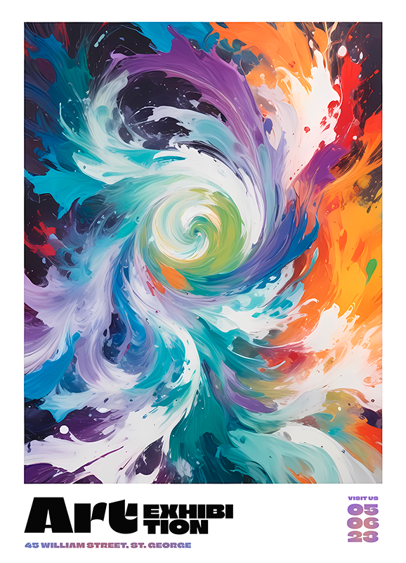 Abstract poster art exhibition - TenStickers