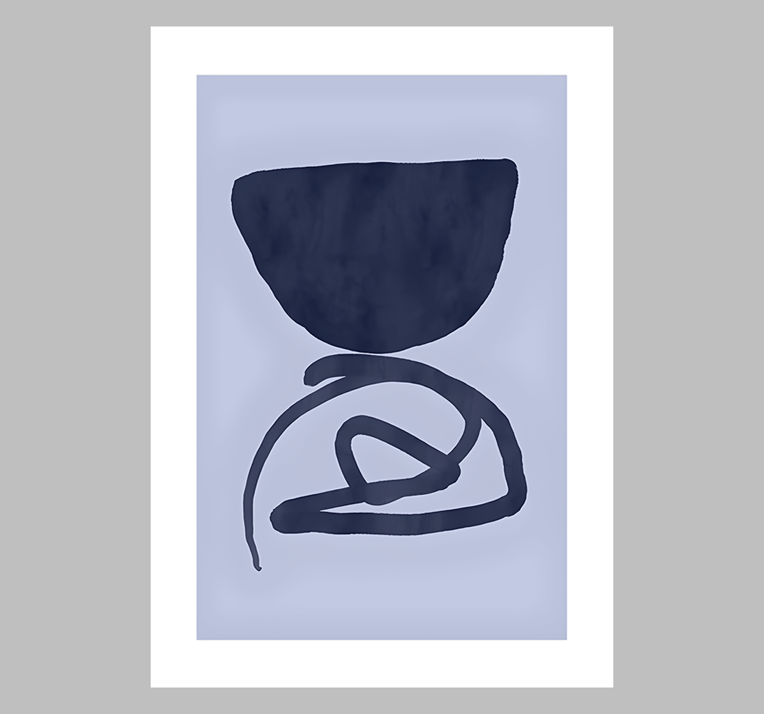 Abstract poster with purple frame - TenStickers
