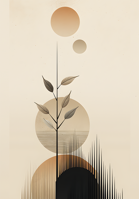 Plant poster abstract boho flora - TenStickers