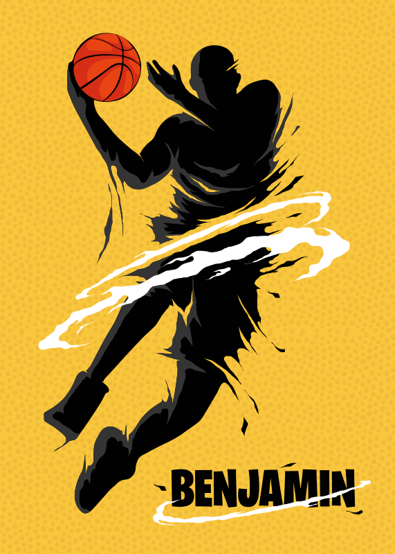 Basketball poster basketball art print - TenStickers
