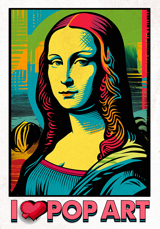 Colorful gioconda art poster - TenStickers