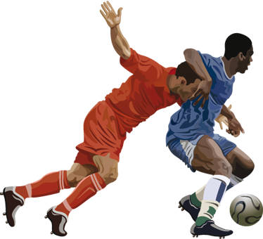 Football poster decorative vinyl football players - TenStickers
