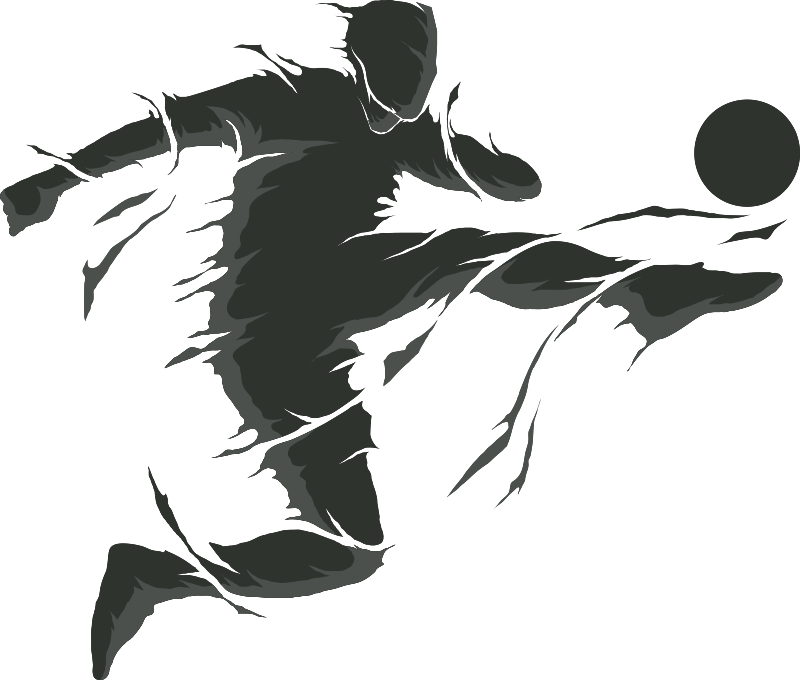 Football poster with football player sticker - TenStickers