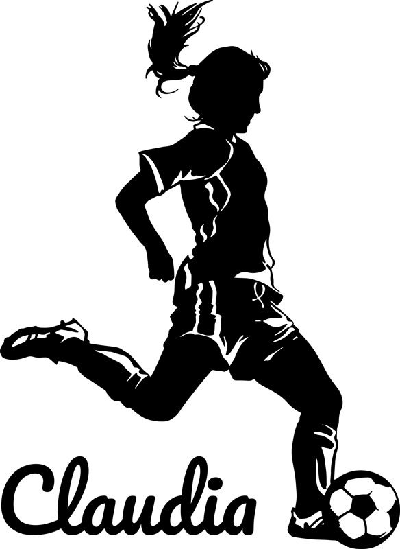 Football poster of named female football player - TenStickers