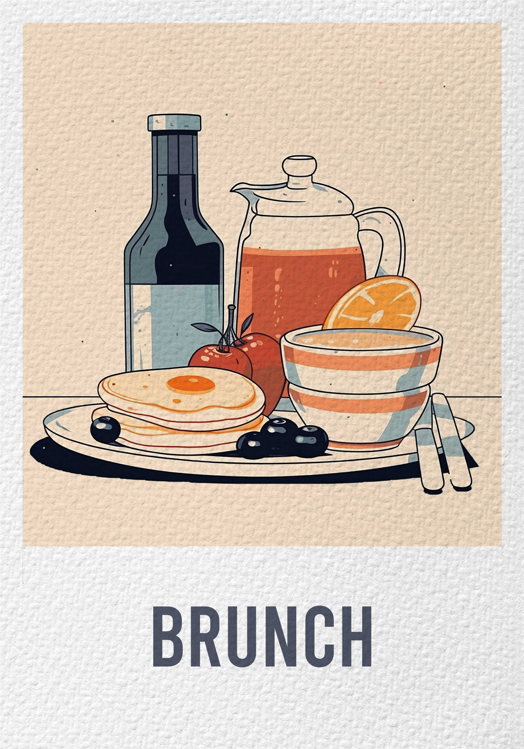 Brunch breakfast  poster  for wall - TenStickers