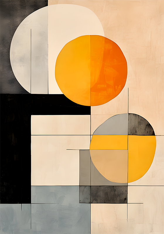 geometric shapes abstract poster - TenStickers