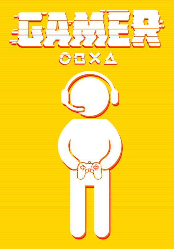 Player icon video game wall poster - TenStickers