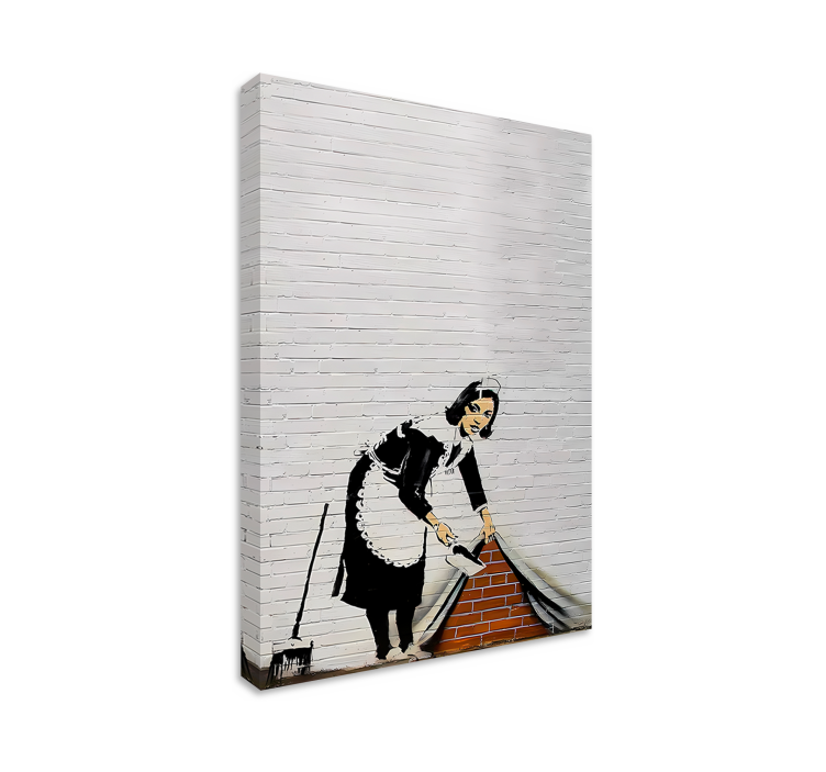 Cleaning lady canvas art - TenStickers