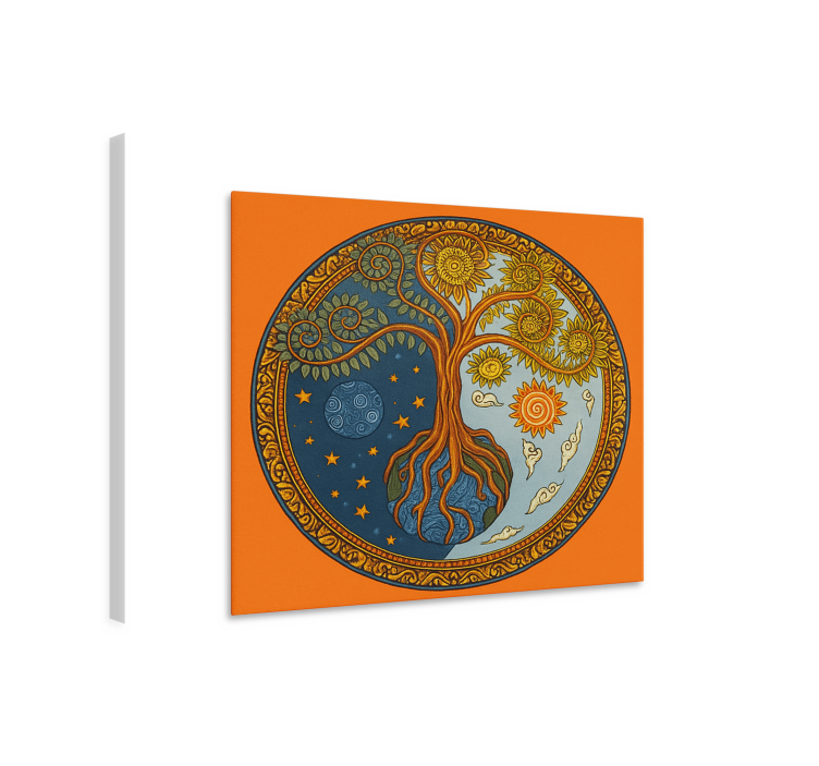 Spiritual tree of life living room canvas print - TenStickers