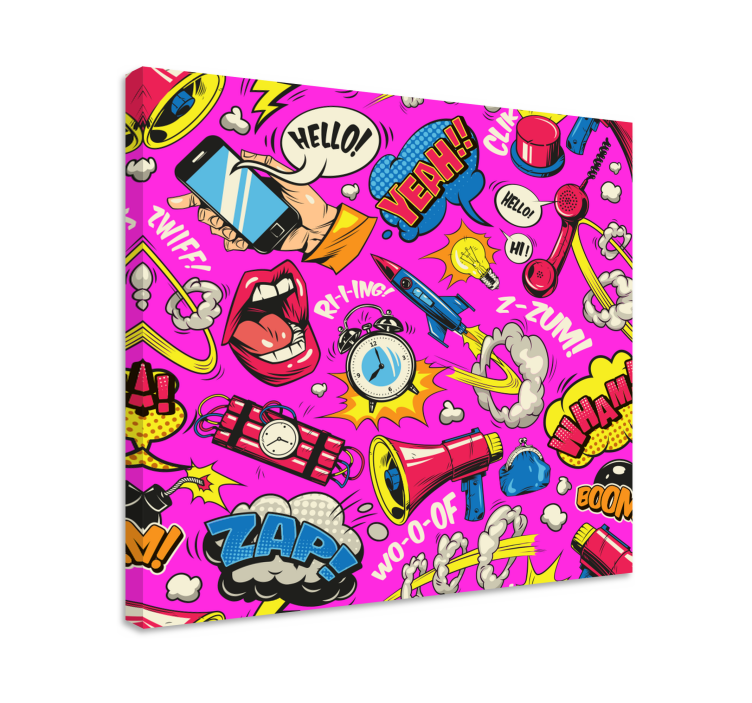 Comic Explosions canvas print - TenStickers