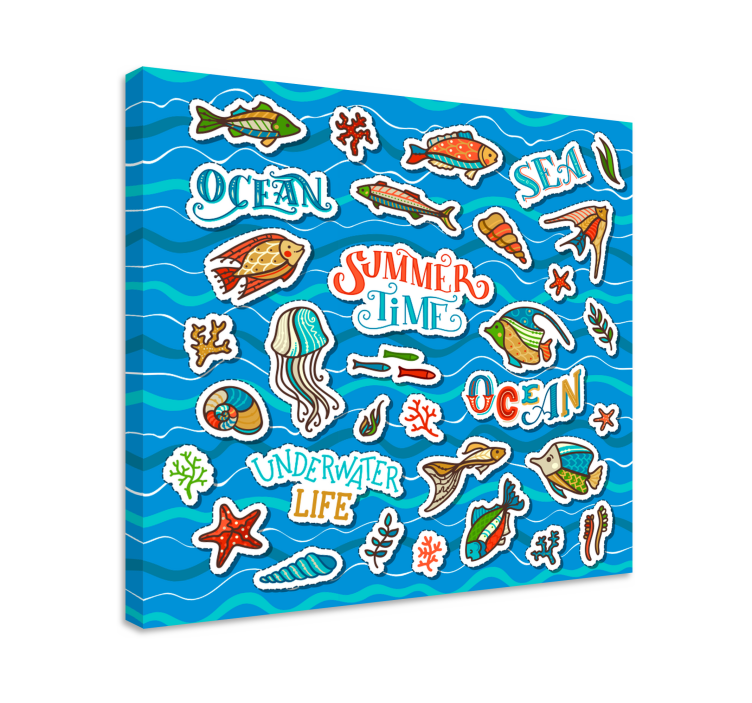 Oceanic Adventure nautical canvas art - TenStickers