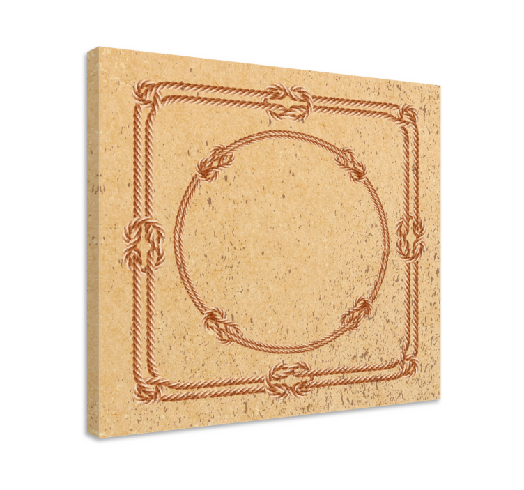 Rope Frame Embossment canvas print - TenStickers