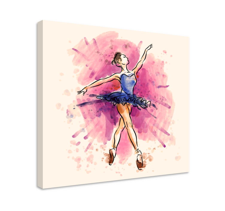 Dancer canvas graceful ballet performance - TenStickers