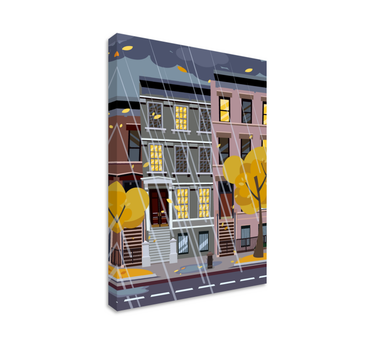 New York Rain canvas art prints - TenStickers
