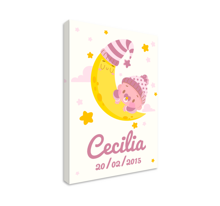 Cocktail canvas joyful moon embrace - TenStickers