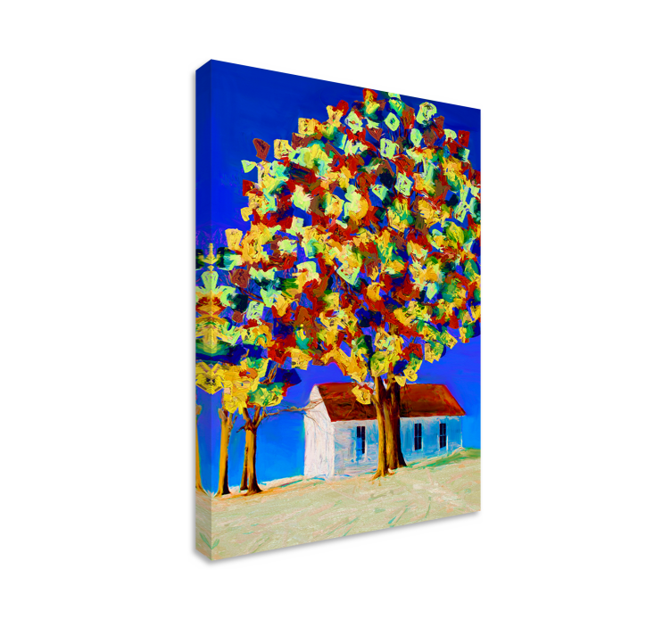 Landscape canvas colorful tree canopy - TenStickers