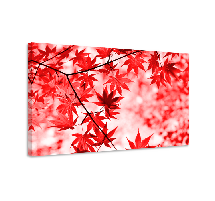 Red Leaf Tree wall art canvas - TenStickers