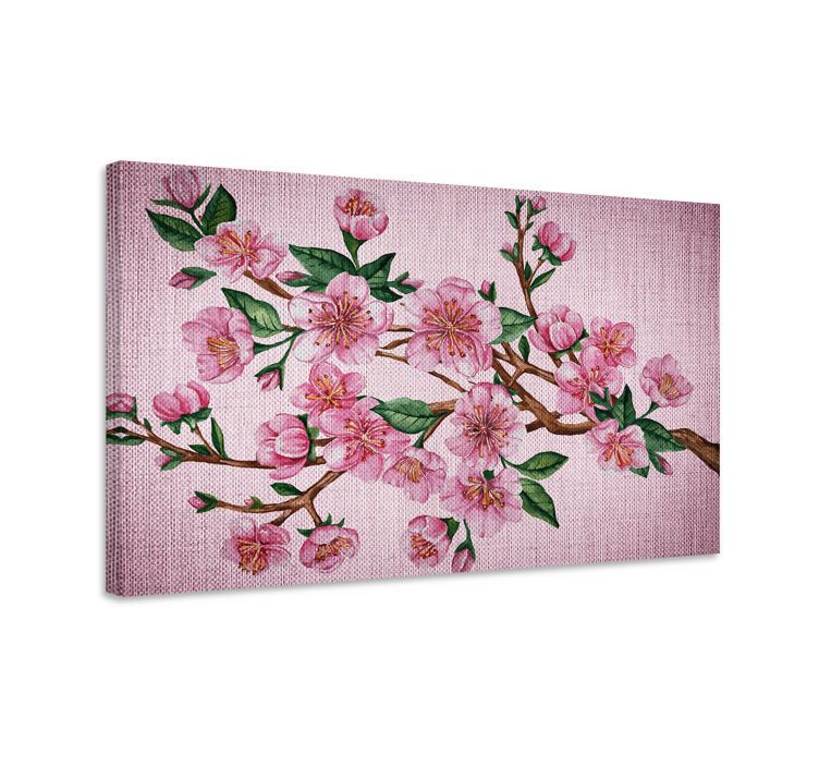 Blooming Cherry Branch Flowers  canvas - TenStickers