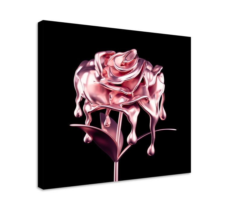 Melting pink rose flowers canvas - TenStickers