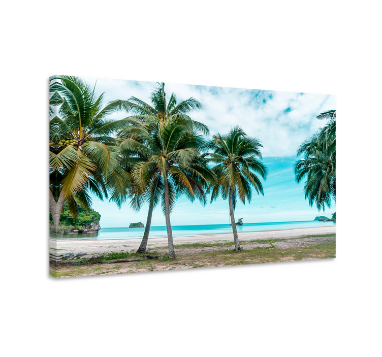 Landscape canvas tropical palm scene - TenStickers