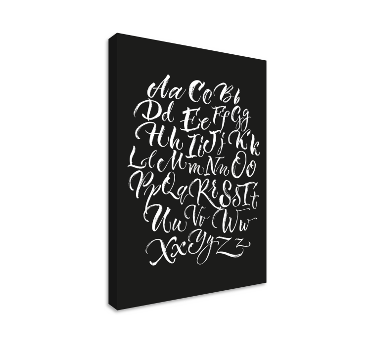 Abc canvas wall art elegant typography showcase - TenStickers