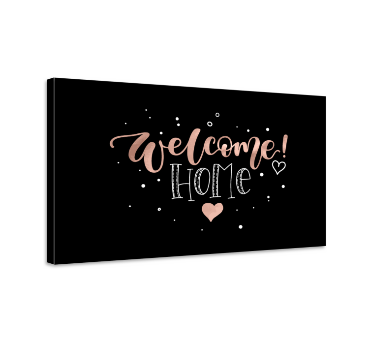 Starry welcome home quote canvas - TenStickers