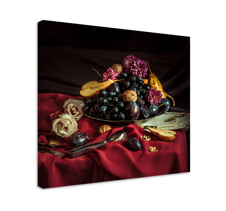 Detailed fruit plate fruit canvas - TenStickers