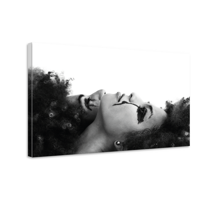 People canvas reflecting dual faces - TenStickers