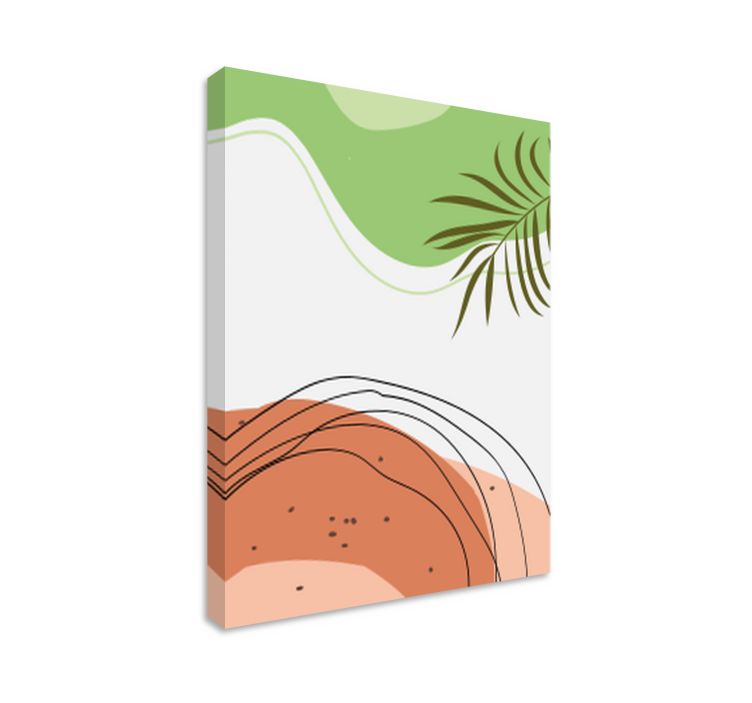 Modern canvas art abstract tropical forms - TenStickers