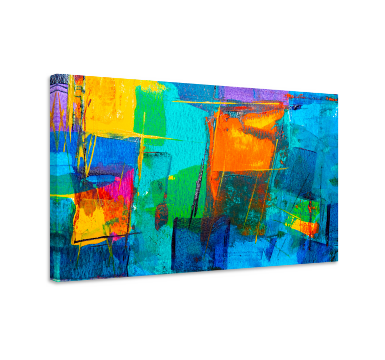 Abstract wall art 1 colorful geometric shapes - TenStickers