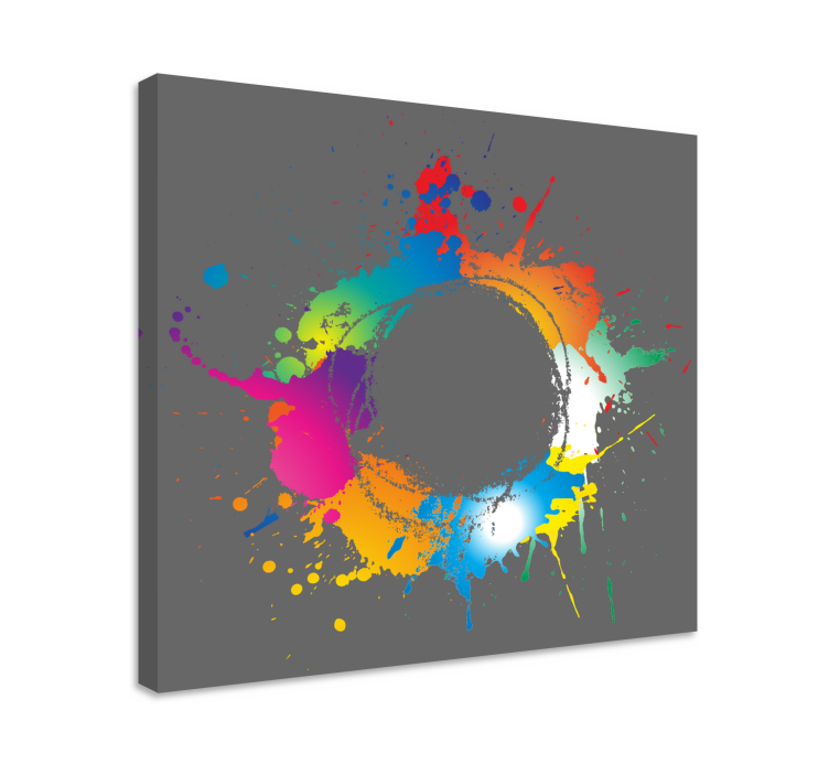 Abstract wall art 1 colorful splash circle - TenStickers