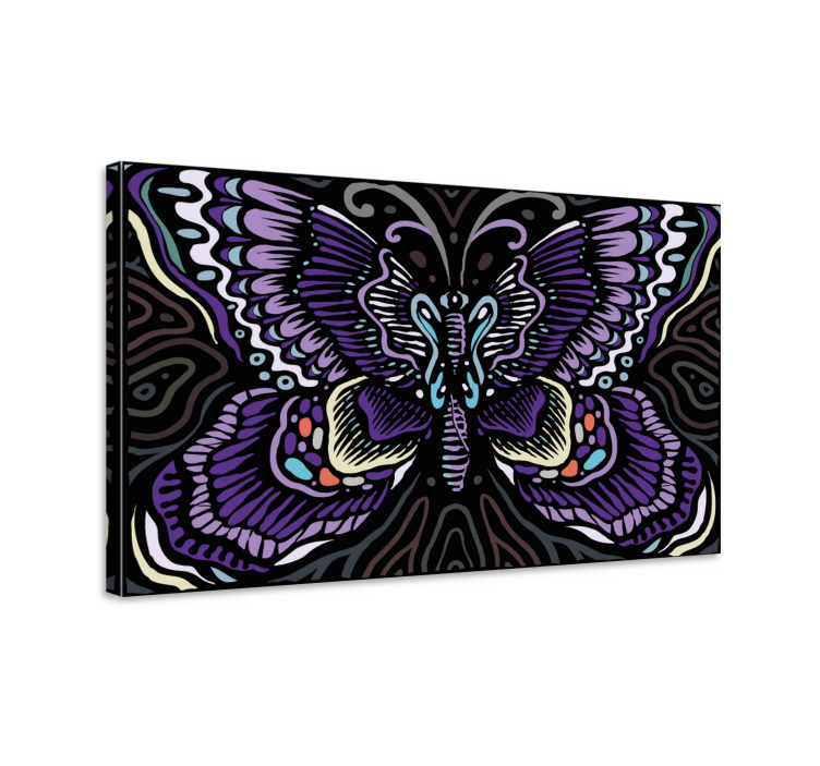 Butterfly canvas with intricate butterfly design - TenStickers