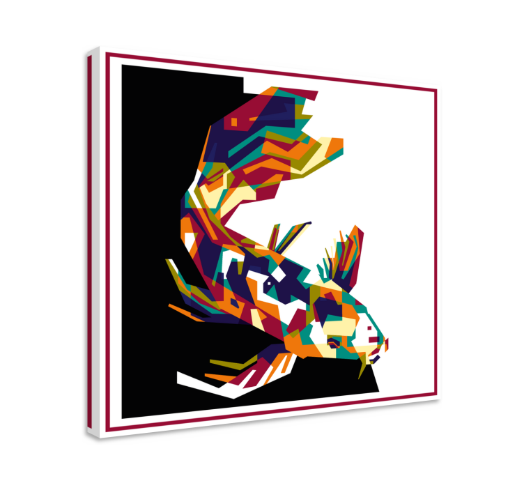 Fish canvas colorful koi fish art print - TenStickers