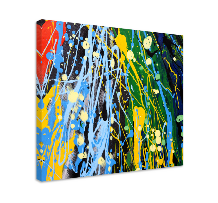 Abstract wall art 1 colorful splash design - TenStickers