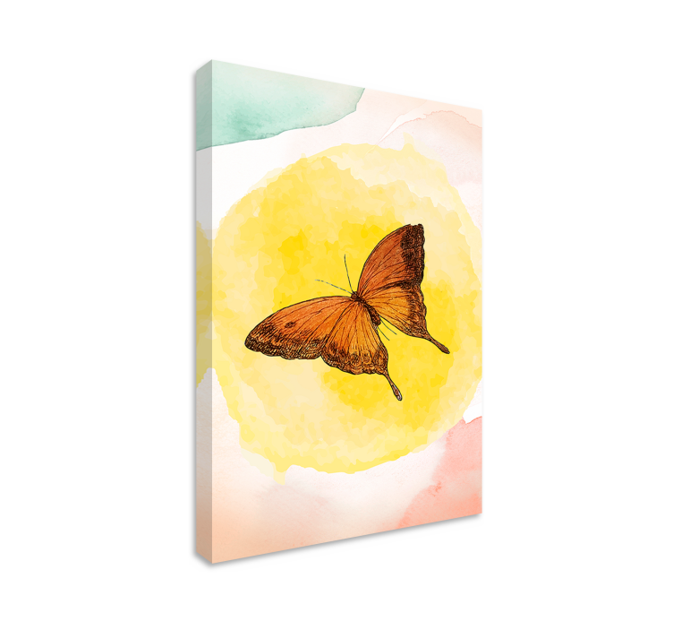 butterfly light background animal canvas prints - TenStickers