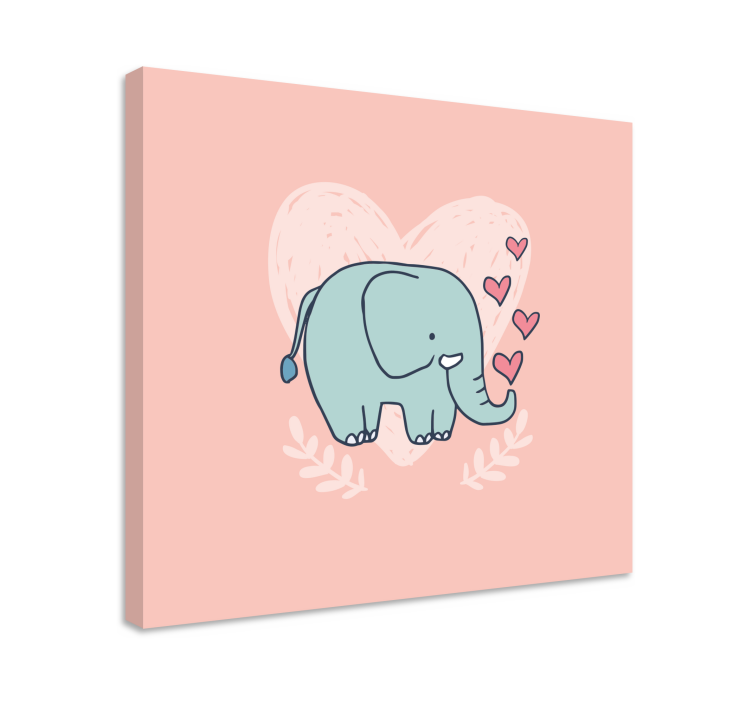 Elephant wallart cute elephant affection - TenStickers