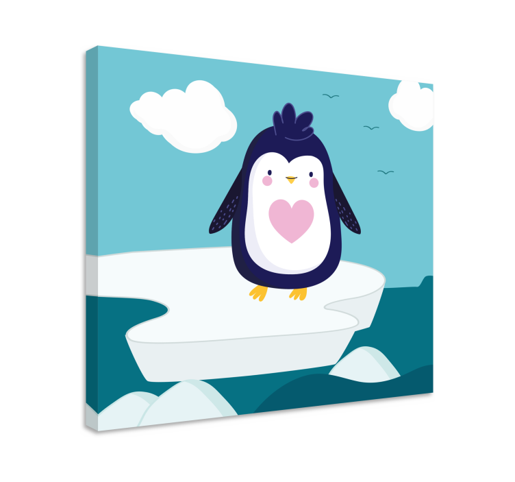 3d pictures wall art cute penguin character - TenStickers