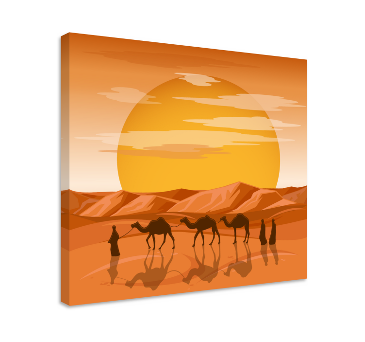 Landscape canvas desert sunset journey - TenStickers