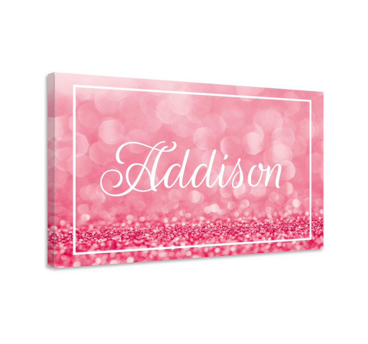 Shiny Pink gradient fluid  personalised canvas - TenStickers