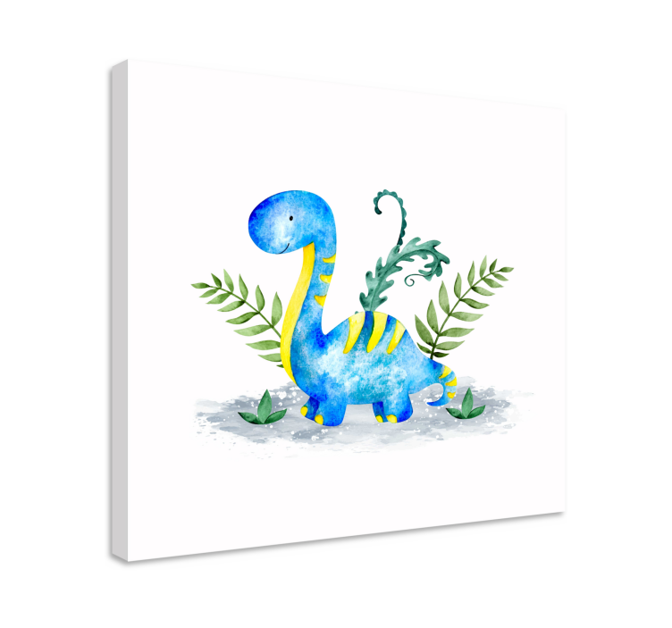 Dinosaur canvas wall art cute dino design - TenStickers