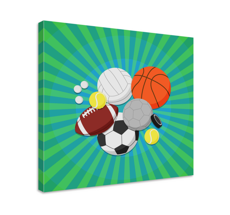 Sport's balls home canvas prints - TenStickers