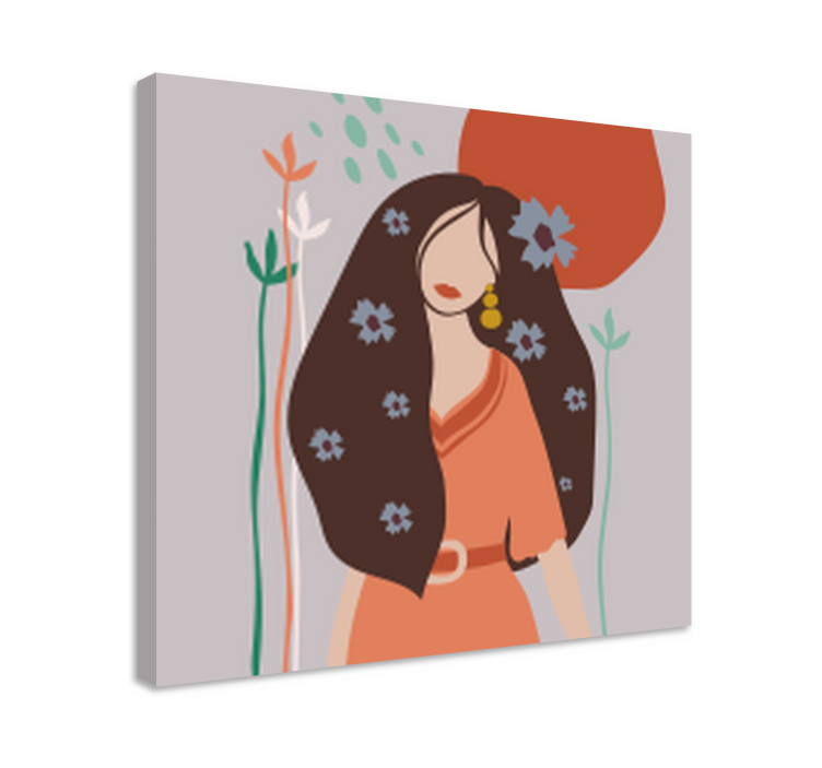 People canvas chic female portrait - TenStickers