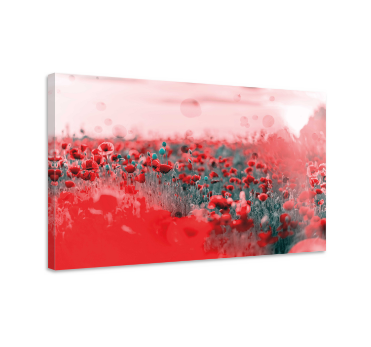 Flower canvas lively poppy meadow art print - TenStickers