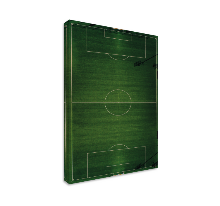Sports canvas art soccer field aerial view - TenStickers