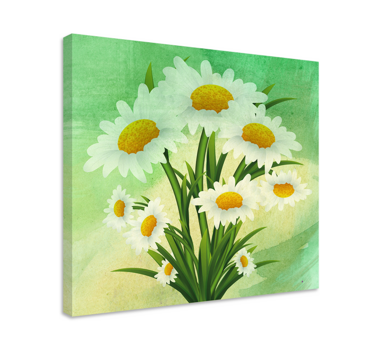 Daisies bouquet flowers canvas - TenStickers