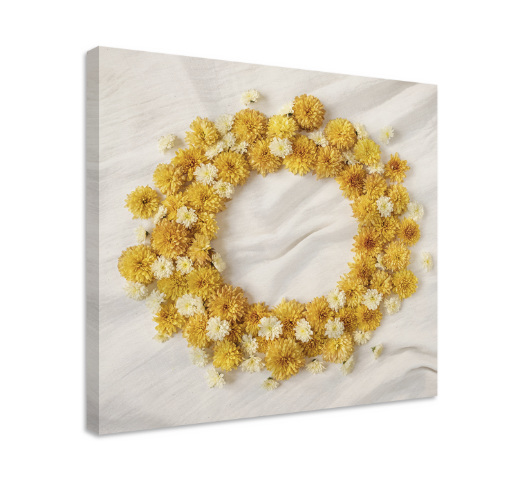 Yellow wildflowers flower canvas - TenStickers