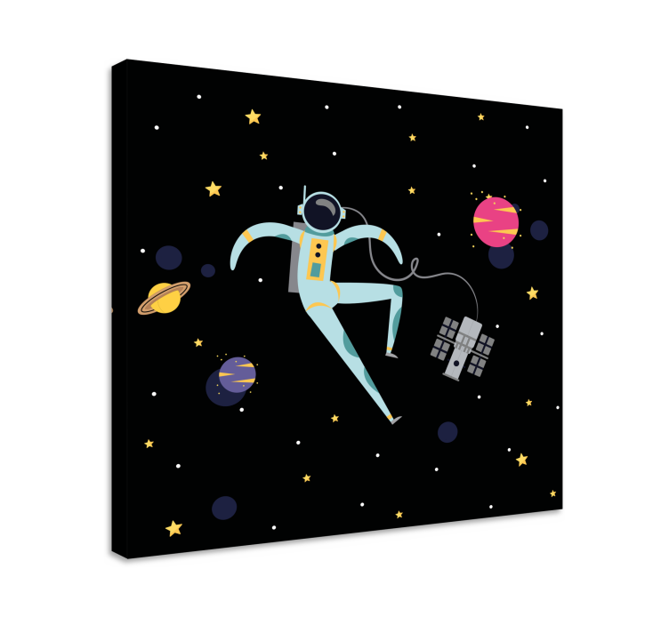 Astronaut in Space framed gaming wall art - TenStickers