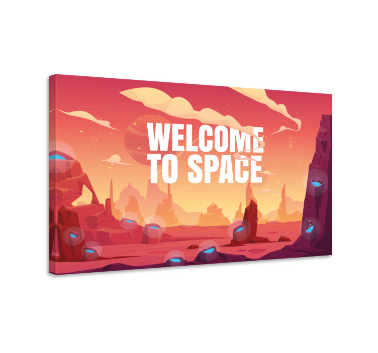 Framed gaming wall art welcome to space - TenStickers