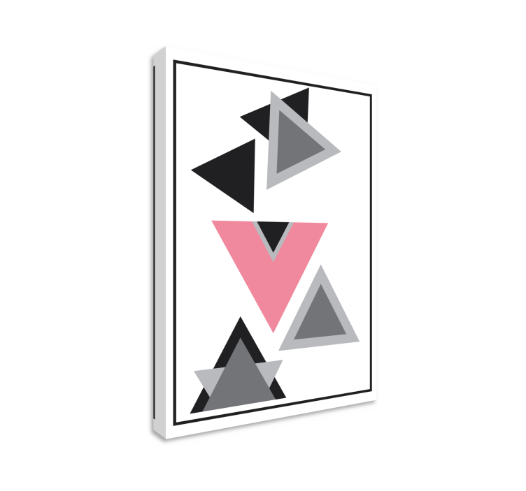 Geometric canvas abstract triangle design - TenStickers