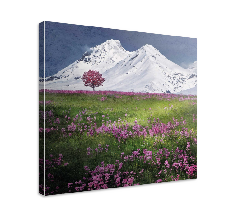 Landscape canvas mountain meadow calm - TenStickers